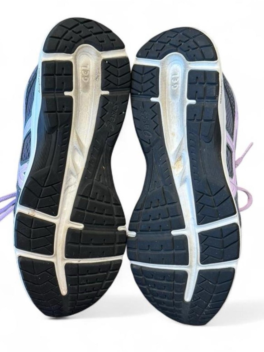 ASICS Women's Dark Gray Athletic Sneakers with Lavender Accents - Picture 7 of 8